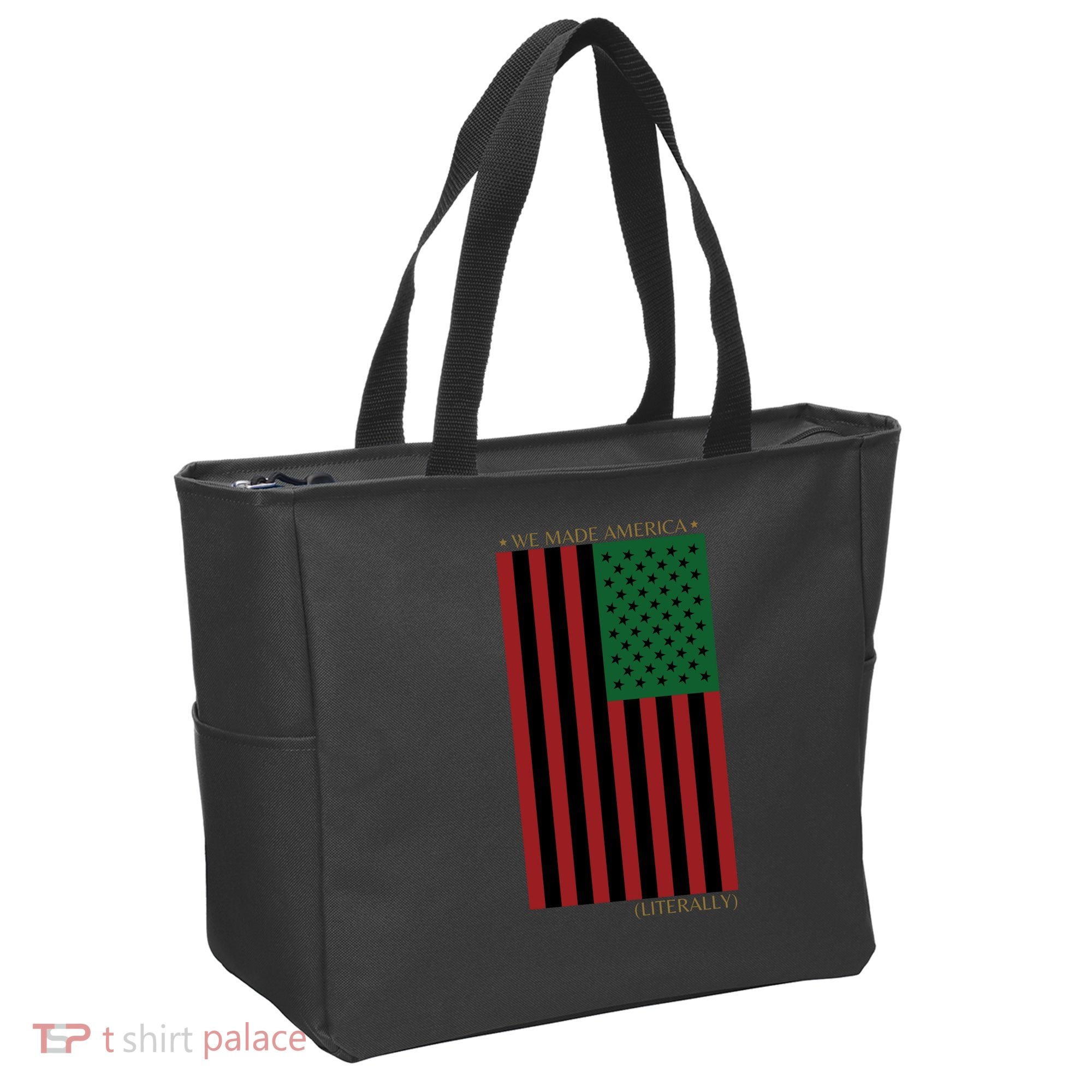 Red Black And Green Flag RBG American Flag Tote Bag