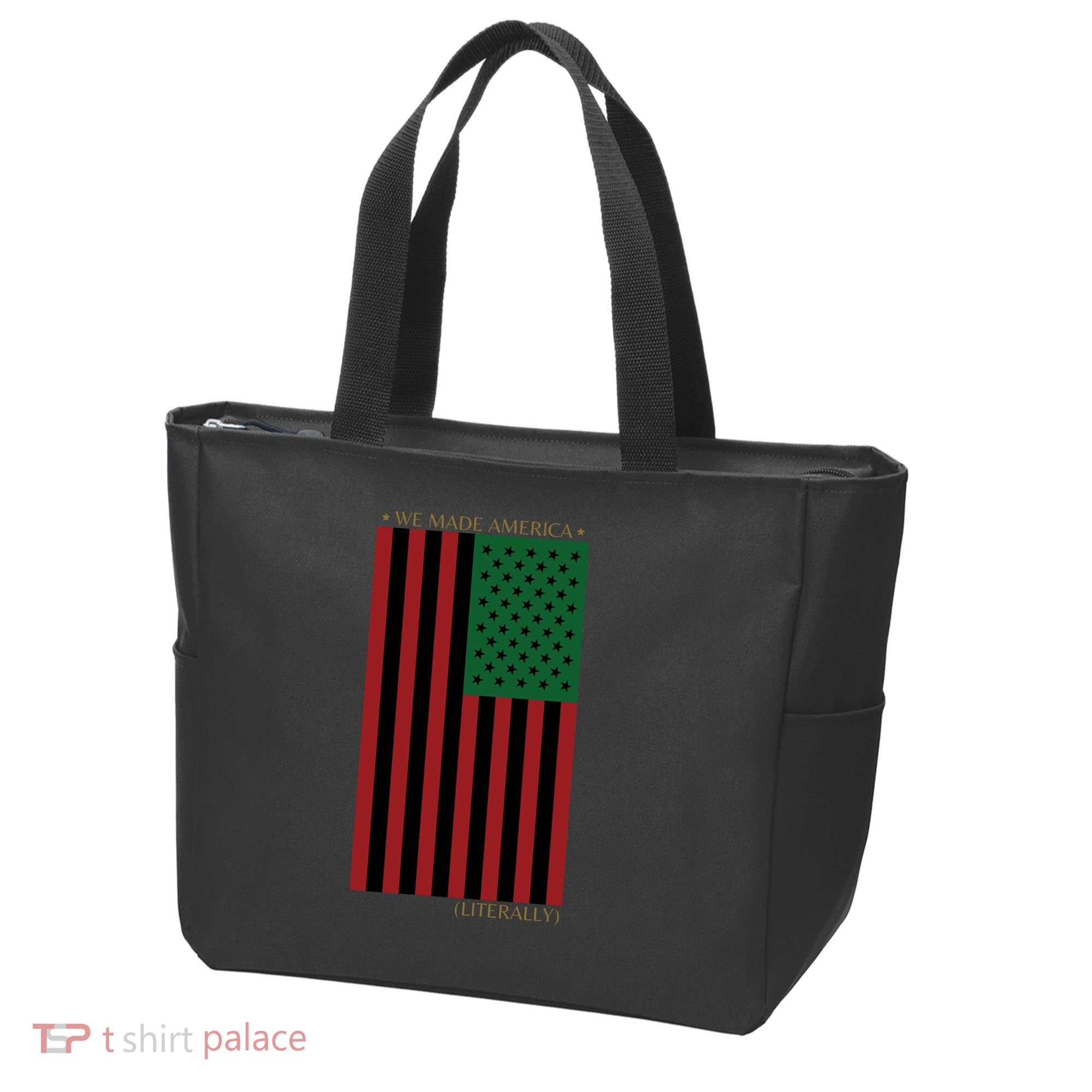 Red Black And Green Flag RBG American Flag Tote Bag
