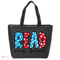 Read Books Across America Funny Bookworm Reader Book Lover Tote Bag thumb 0