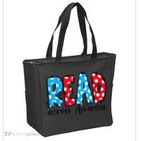 Read Books Across America Funny Bookworm Reader Book Lover Tote Bag thumb 2