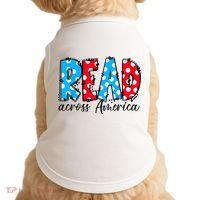 Read Books Across America Funny Bookworm Reader Book Lover Doggie Tank thumb 0