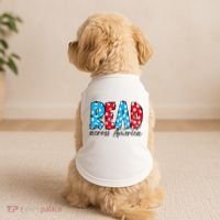 Read Books Across America Funny Bookworm Reader Book Lover Doggie Tank thumb 2