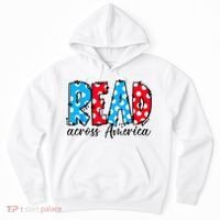 Read Books Across America Funny Bookworm Reader Book Lover Hoodie thumb 0