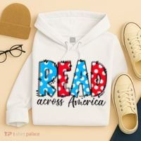 Read Books Across America Funny Bookworm Reader Book Lover Hoodie thumb 4