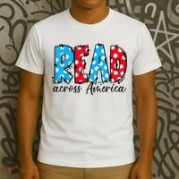 Read Books Across America Funny Bookworm Reader Book Lover T-Shirt thumb 3