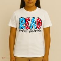 Read Books Across America Funny Bookworm Reader Book Lover T-Shirt thumb 4