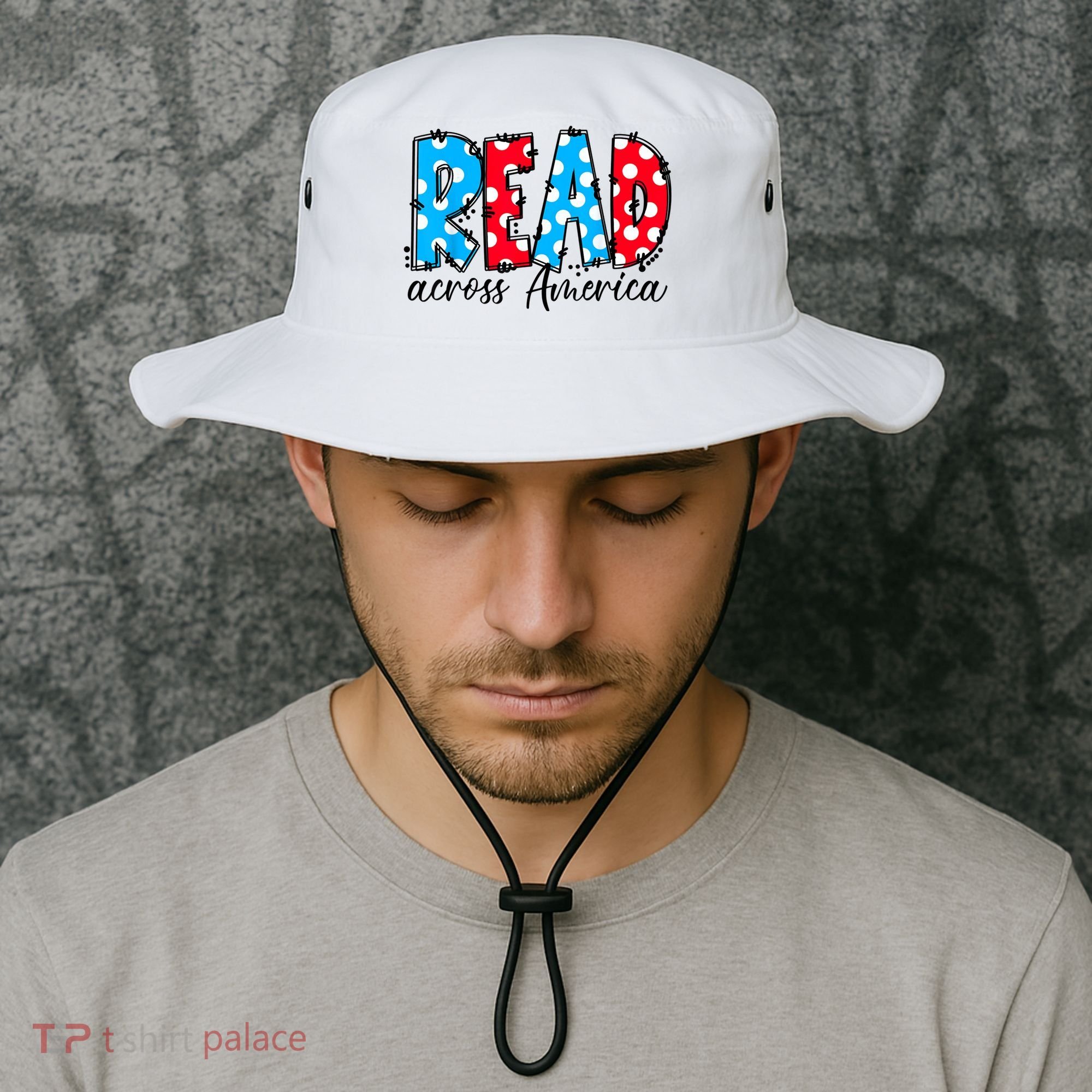 Read Books Across America Funny Bookworm Reader Book Lover Bucket Hat