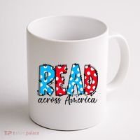 Read Books Across America Funny Bookworm Reader Book Lover Coffee Mug thumb 1