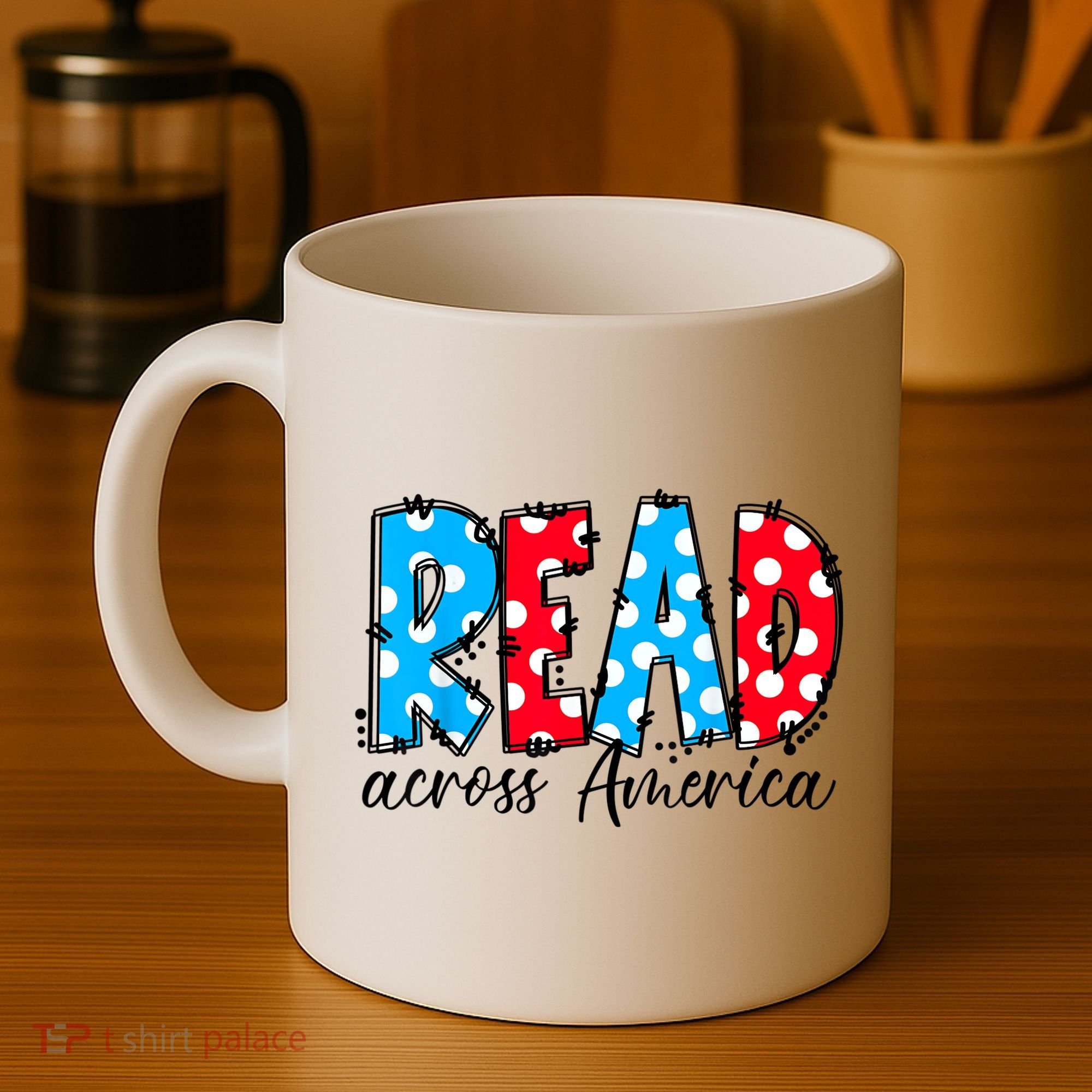 Read Books Across America Funny Bookworm Reader Book Lover Coffee Mug