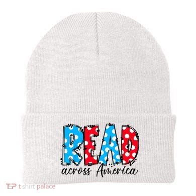 Read Books Across America Funny Bookworm Reader Book Lover Beanie