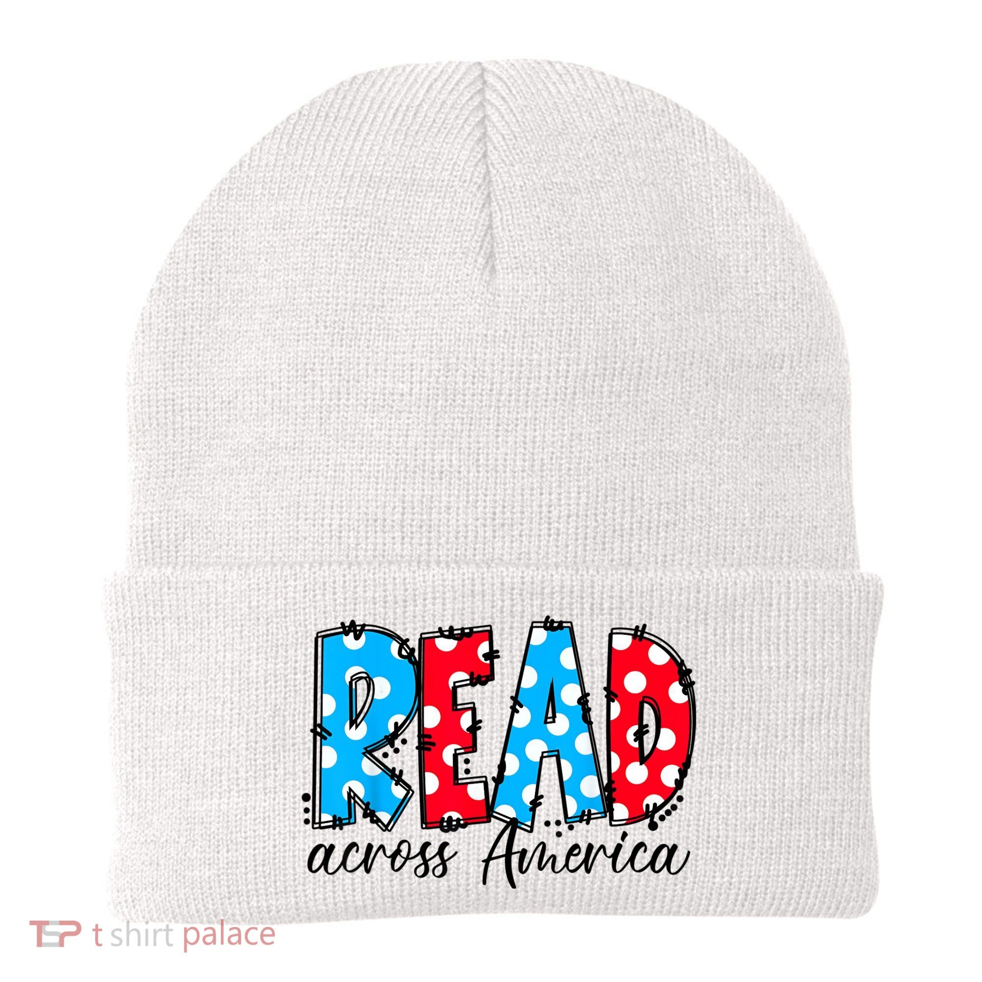 Read Books Across America Funny Bookworm Reader Book Lover Beanie