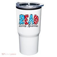 Read Books Across America Funny Bookworm Reader Book Lover Tumbler thumb 0
