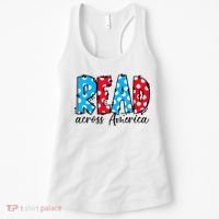 Read Books Across America Funny Bookworm Reader Book Lover Women's Tank Top thumb 0