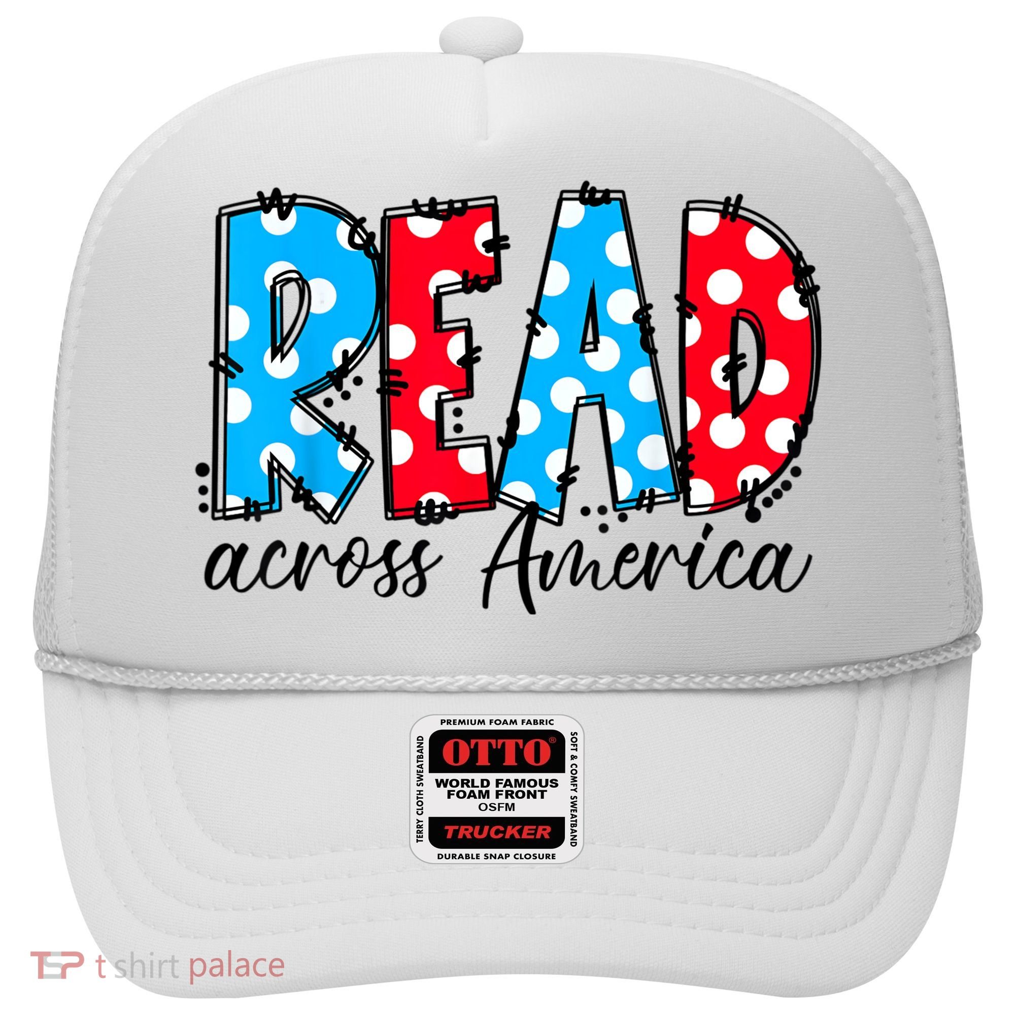 Read Books Across America Funny Bookworm Reader Book Lover Hat