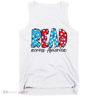 Read Books Across America Funny Bookworm Reader Book Lover Tank Top