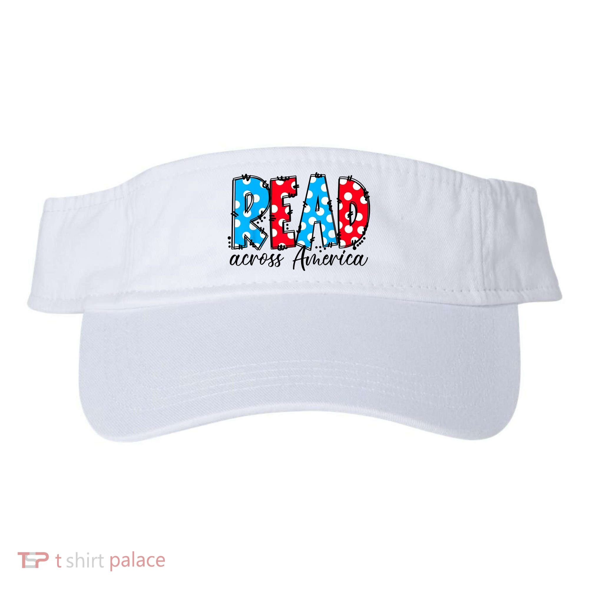 Read Books Across America Funny Bookworm Reader Book Lover Visor