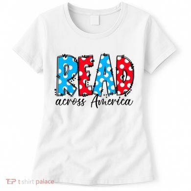 Read Books Across America Funny Bookworm Reader Book Lover Women's T-Shirt