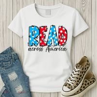 Read Books Across America Funny Bookworm Reader Book Lover Women's T-Shirt thumb 3