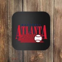 Retro Baseball Atlanta Est 1871 Coaster thumb 0