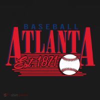 Retro Baseball Atlanta Est 1871 Coaster thumb 2