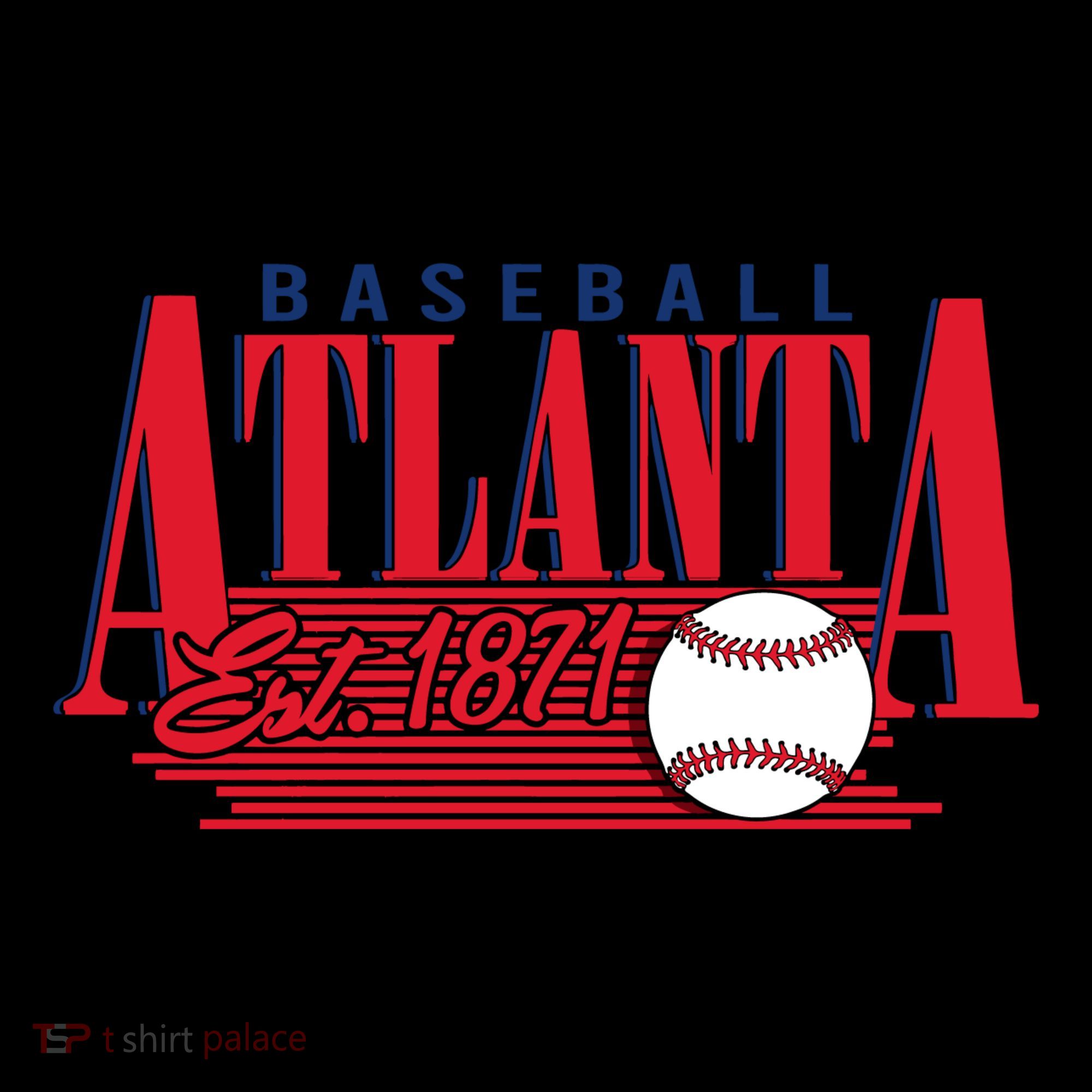 Retro Baseball Atlanta Est 1871 Toddler Hoodie