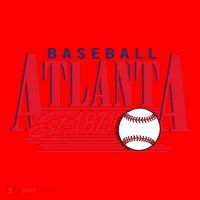 Retro Baseball Atlanta Est 1871 Santa Hat thumb 1