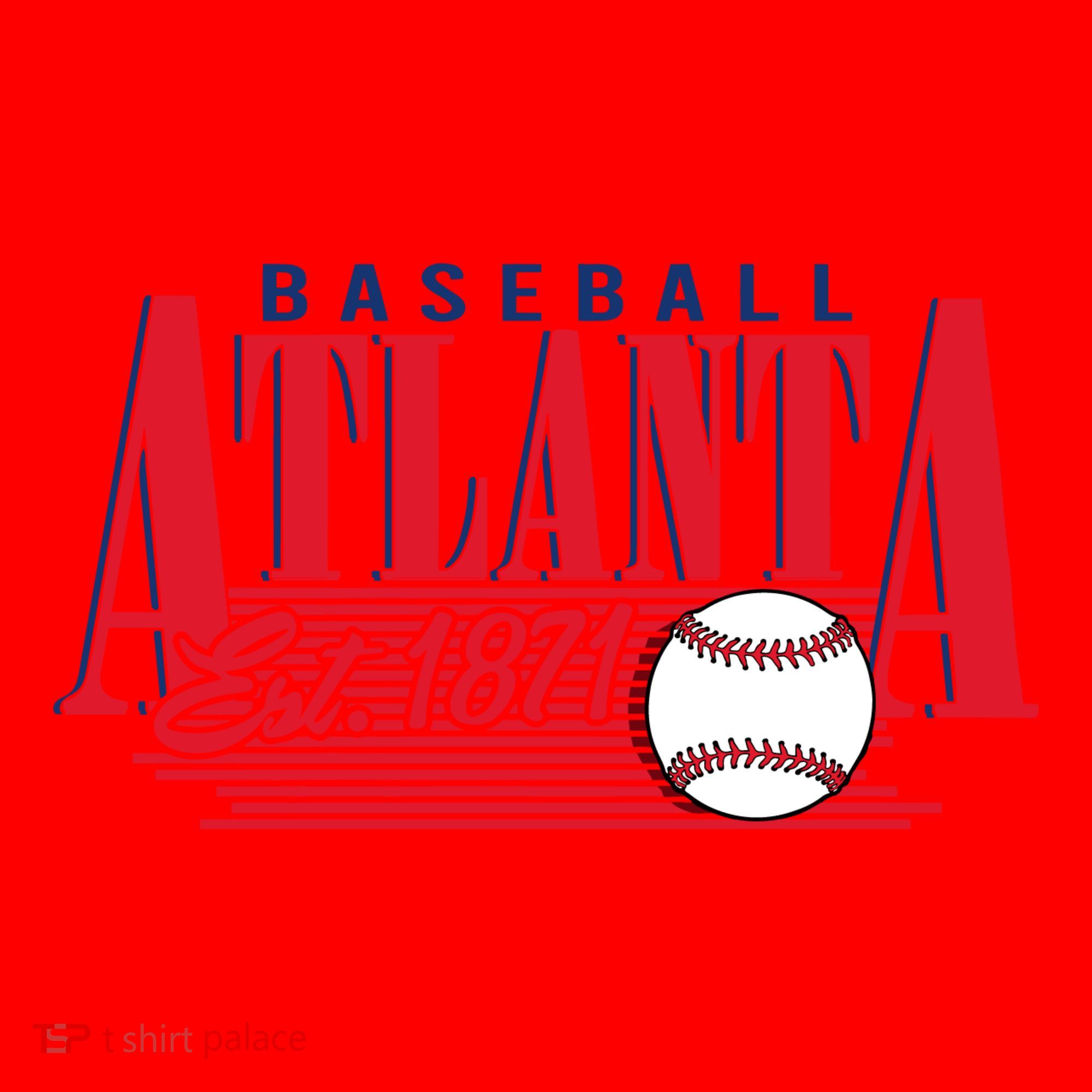 Retro Baseball Atlanta Est 1871 Santa Hat