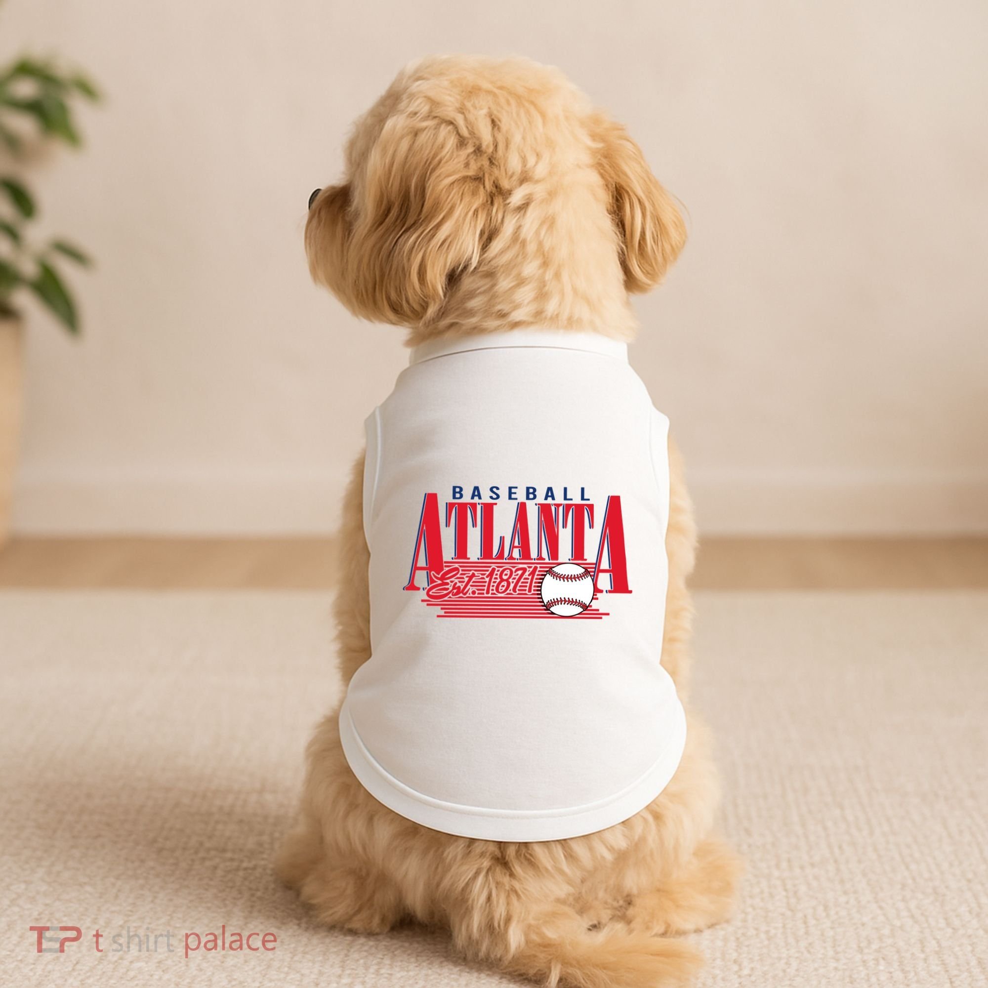 Retro Baseball Atlanta Est 1871 Doggie Tank