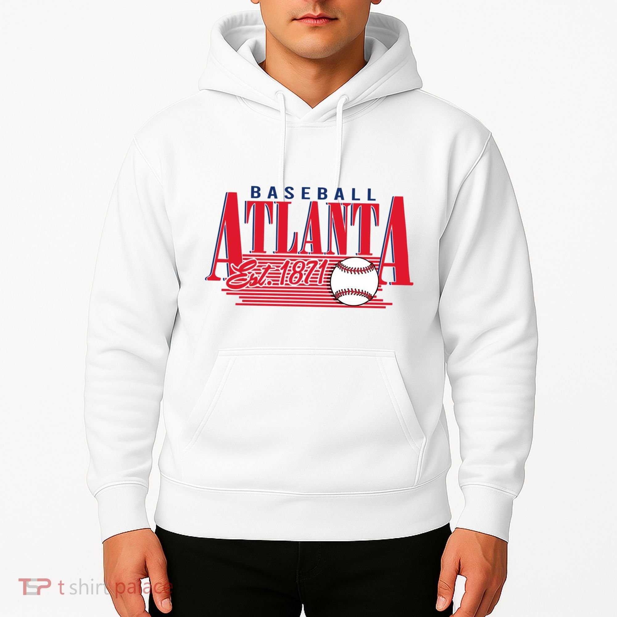 Retro Baseball Atlanta Est 1871 Hoodie