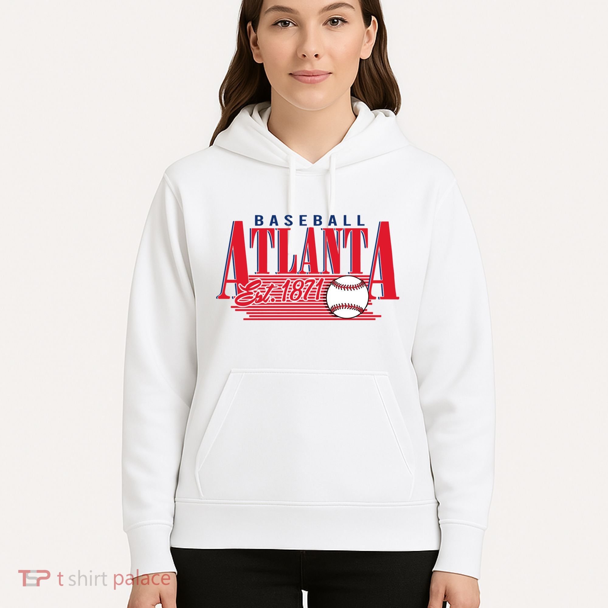 Retro Baseball Atlanta Est 1871 Hoodie