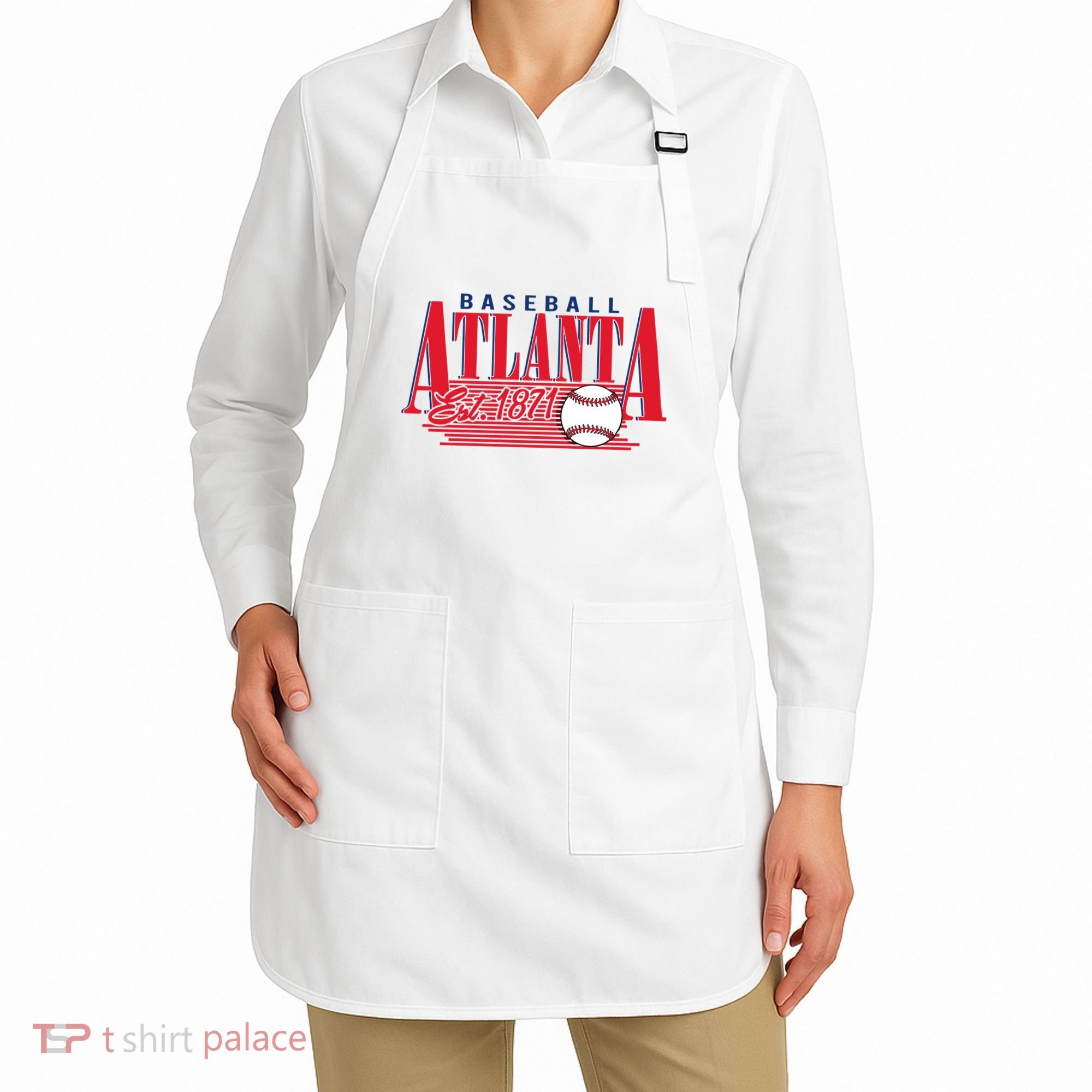 Retro Baseball Atlanta Est 1871 Apron