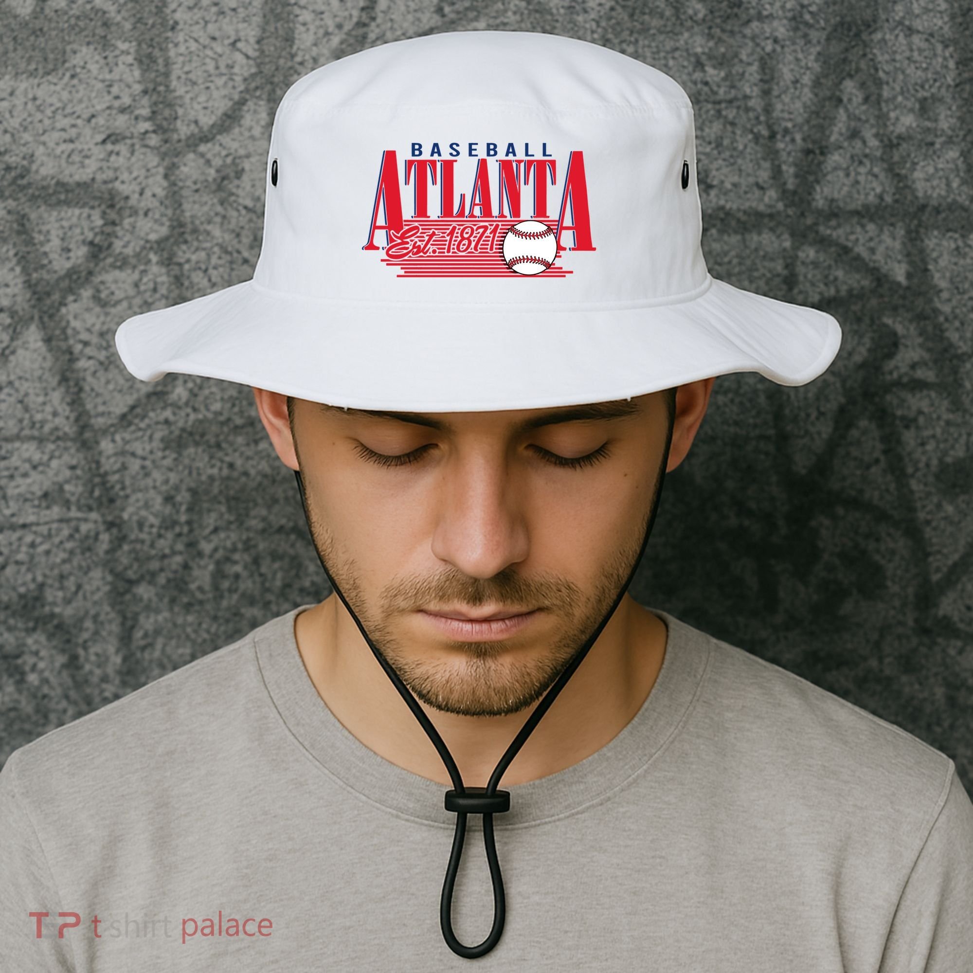 Retro Baseball Atlanta Est 1871 Bucket Hat