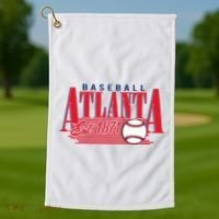 Retro Baseball Atlanta Est 1871 Golf Towel thumb 1