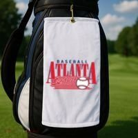 Retro Baseball Atlanta Est 1871 Golf Towel thumb 2