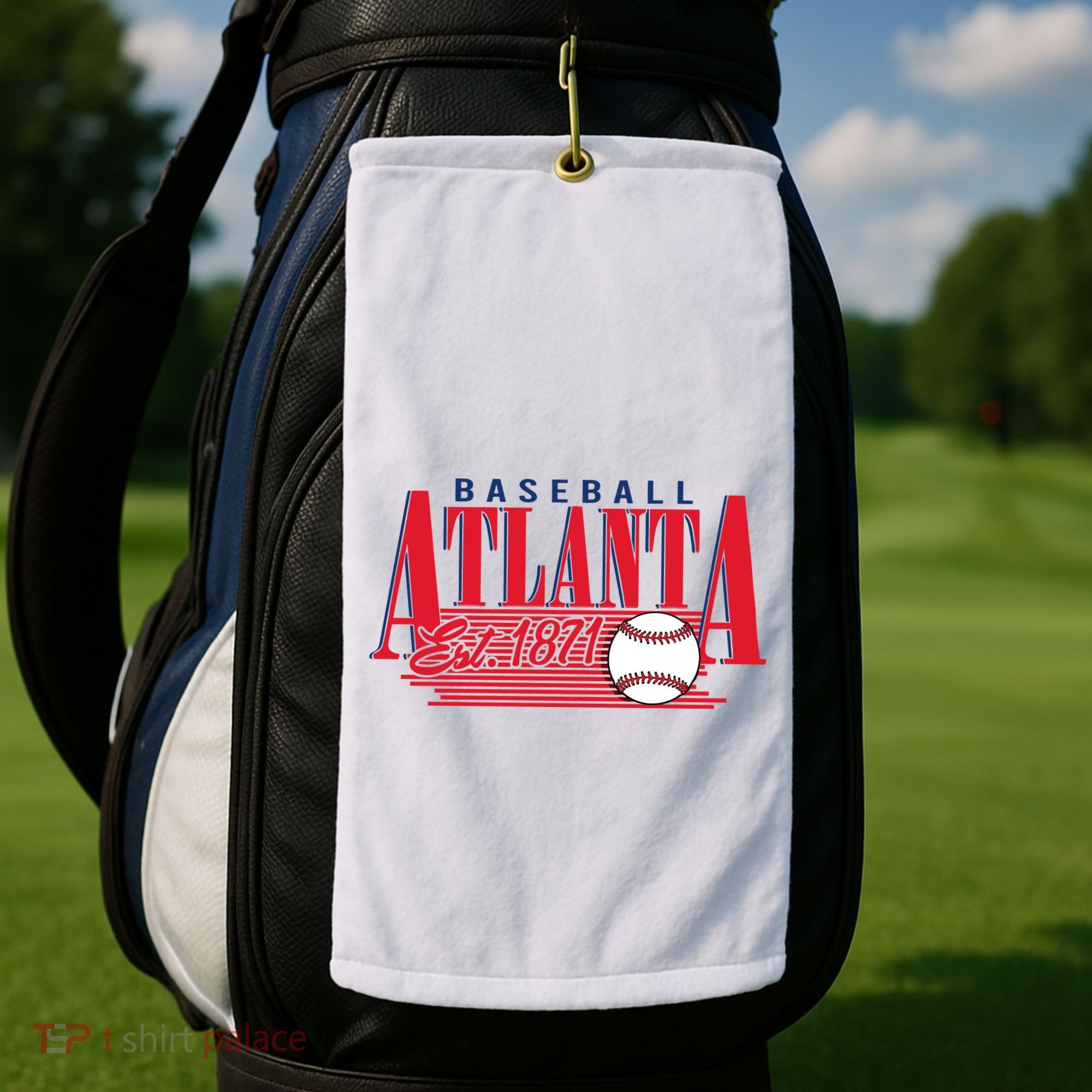 Retro Baseball Atlanta Est 1871 Golf Towel