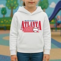 Retro Baseball Atlanta Est 1871 Kids Hoodie thumb 3
