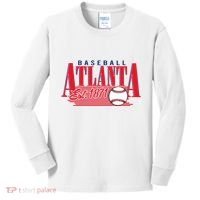 Retro Baseball Atlanta Est 1871 Kids Long Sleeve Shirt thumb 0