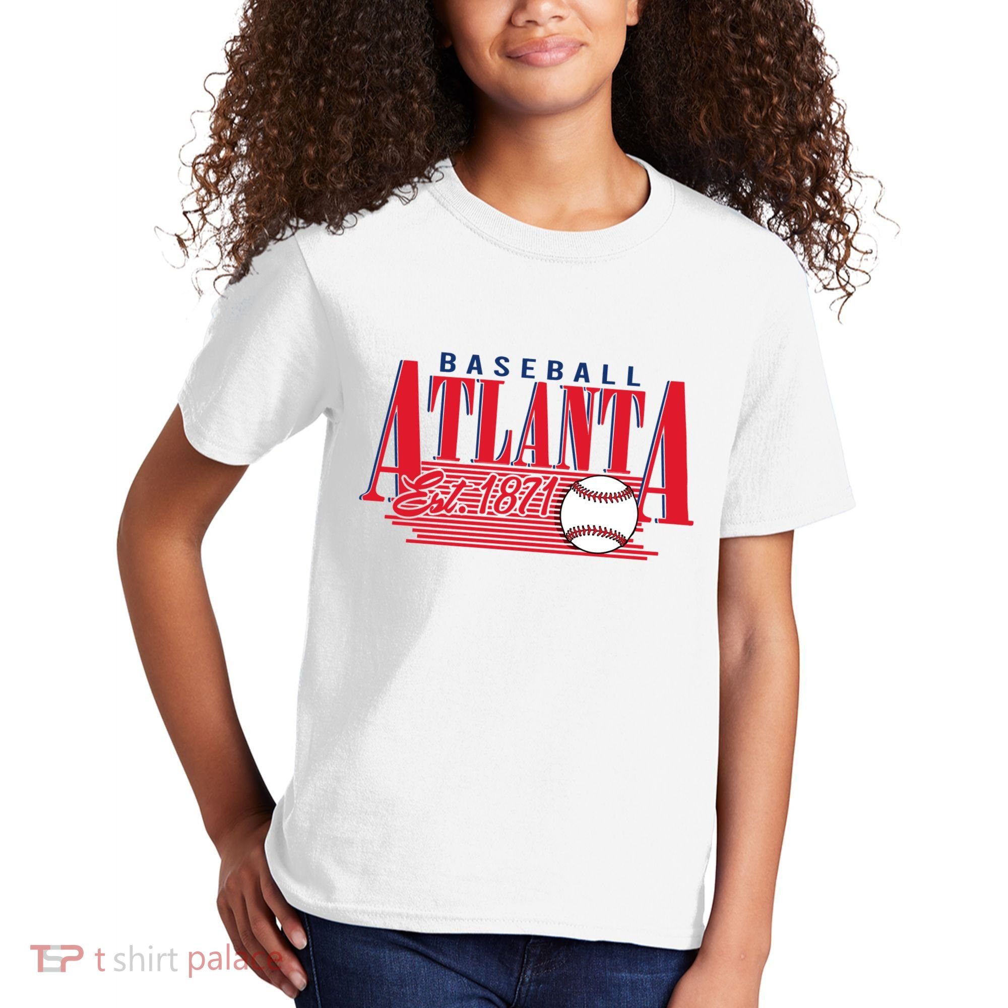 Retro Baseball Atlanta Est 1871 Kids T-Shirt