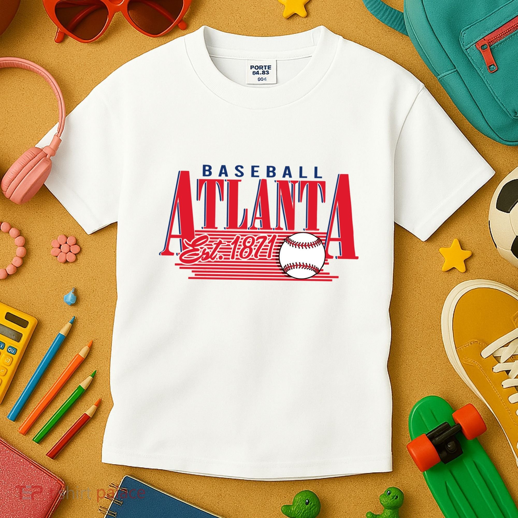 Retro Baseball Atlanta Est 1871 Kids T-Shirt