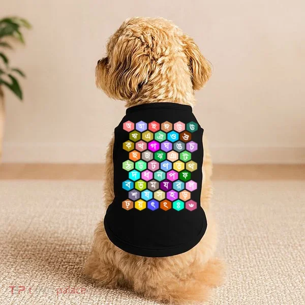 Rainbow Bangla Alphabets Letters Learning Bengali Doggie Tank