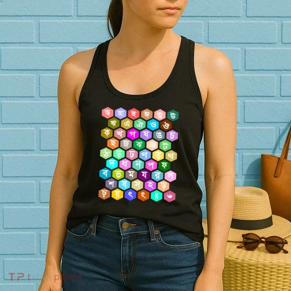 Rainbow Bangla Alphabets Letters Learning Bengali Women's Tank Top