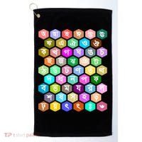 Rainbow Bangla Alphabets Letters Learning Bengali Golf Towel thumb 0