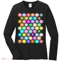Rainbow Bangla Alphabets Letters Learning Bengali Women's Long Sleeve Shirt thumb 0
