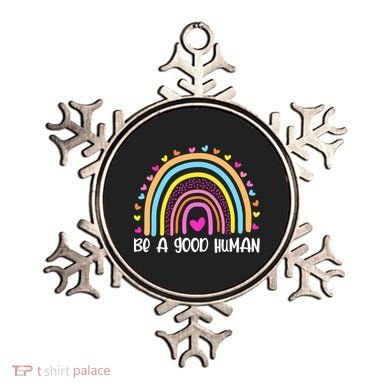 Retro Be A Good Human Saying Kindness Quote Positive Message Ornament