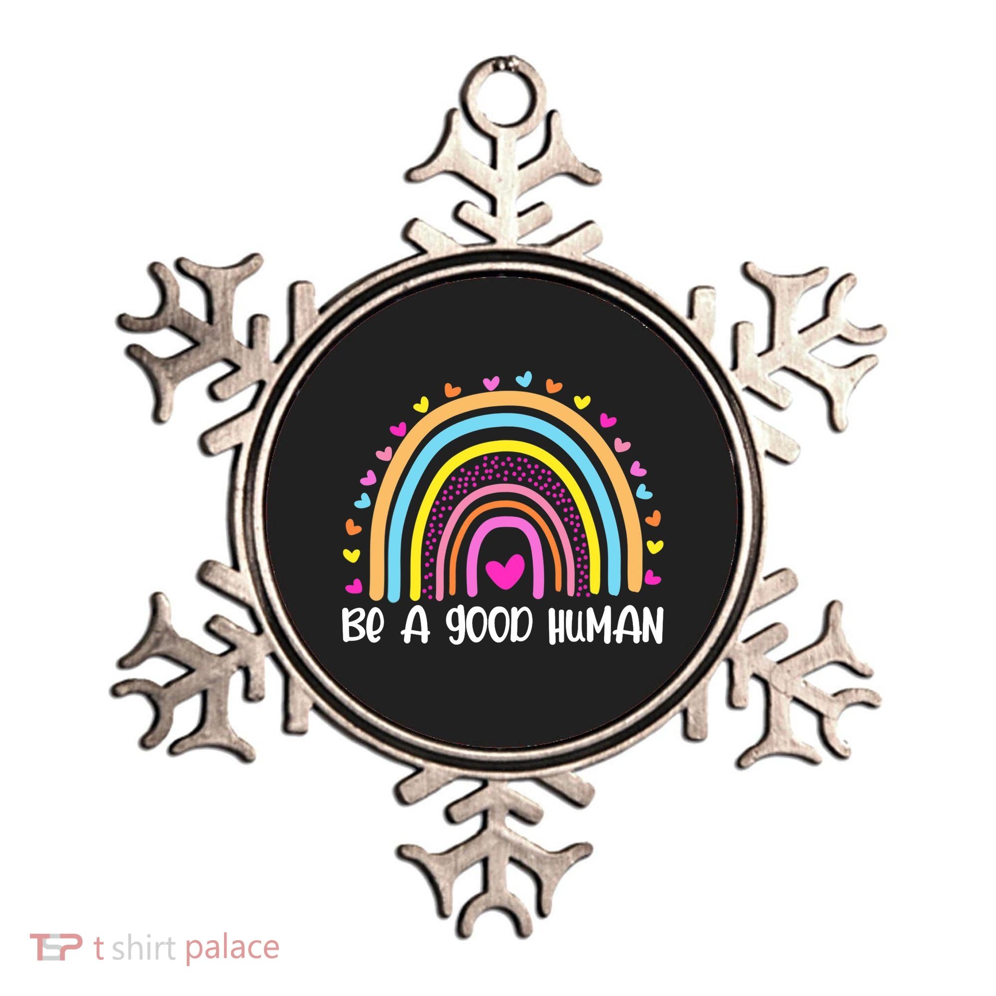 Retro Be A Good Human Saying Kindness Quote Positive Message Ornament