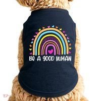 Retro Be A Good Human Saying Kindness Quote Positive Message Doggie Tank thumb 0