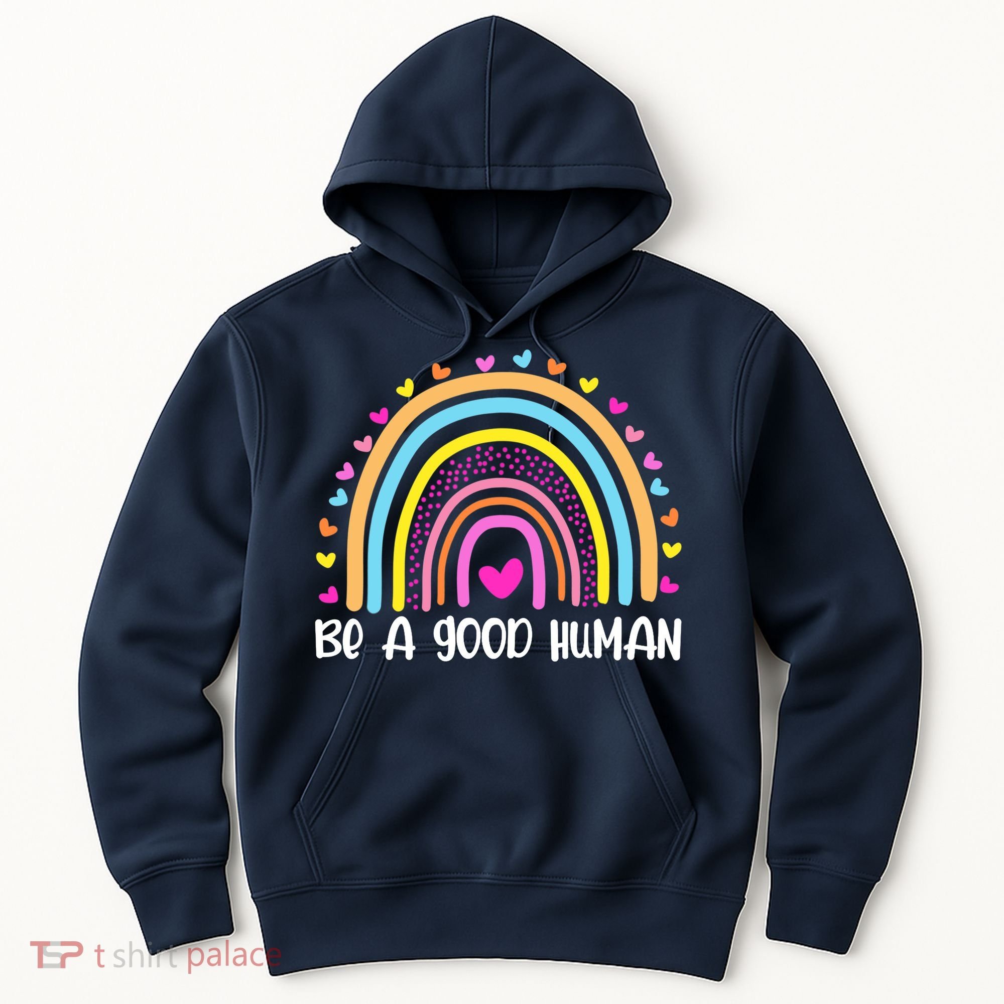 Retro Be A Good Human Saying Kindness Quote Positive Message Hoodie