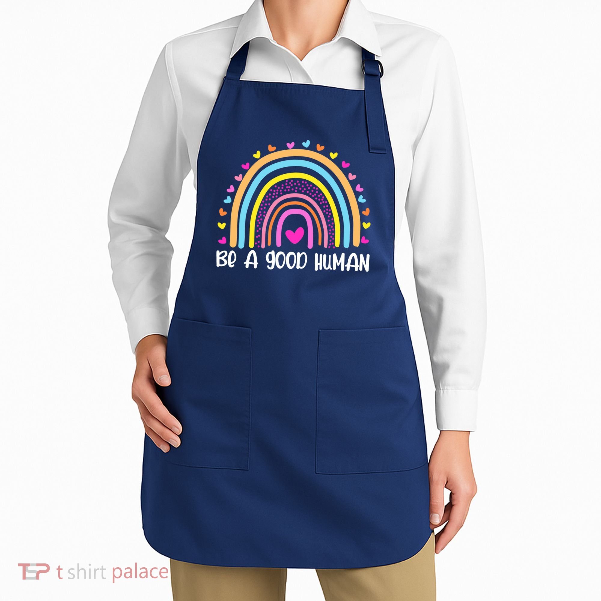 Retro Be A Good Human Saying Kindness Quote Positive Message Apron