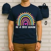 Retro Be A Good Human Saying Kindness Quote Positive Message T-Shirt thumb 6