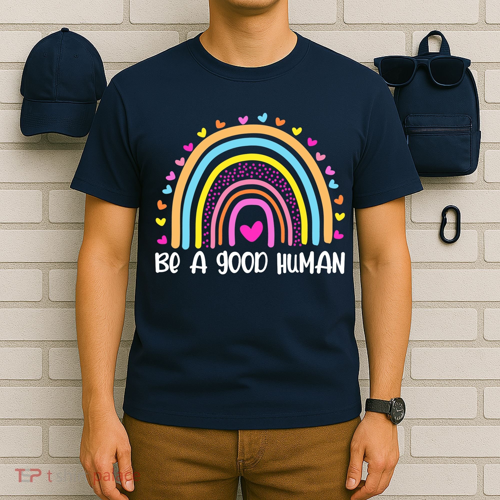 Retro Be A Good Human Saying Kindness Quote Positive Message T-Shirt